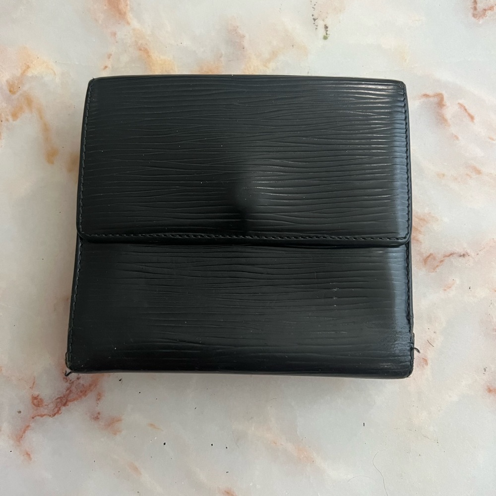 Louis Vuitton Epi Black Tassil Leather Elise Bifold Vintage Wallet SP1901 - Picture 3 of 10